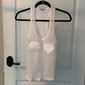 WILDFOX SWIM MESH MERMAID SHELL TANK